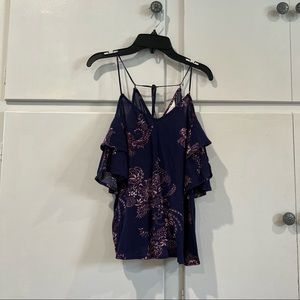 Navy patterned top